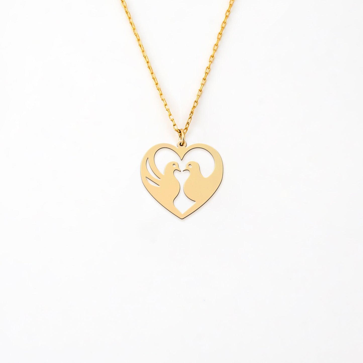 Love Birds Sterling Silver Couple Necklace