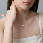 Ballerina Figure Sterling Silver Necklace in 18k Gold Vermeil