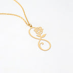 Infinity Rose Necklace in Gold Vermeil Over Sterling Silver
