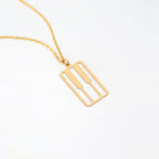 Piano Key Necklace Gold Vermeil Over Sterling Silver