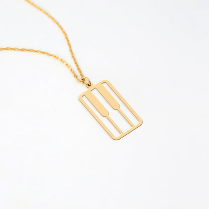 Piano Keys Pendant Sterling Silver Necklace