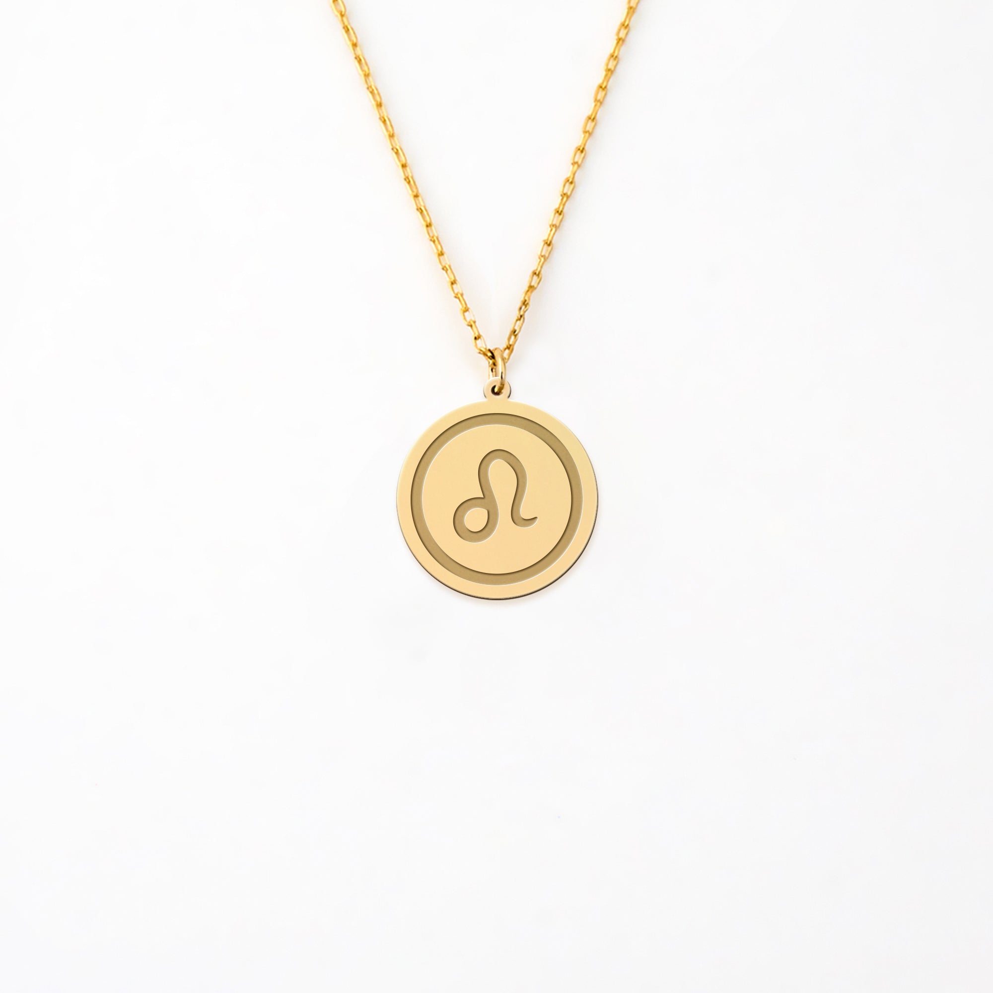 Leo Zodiac Necklace Sterling Silver Gold Vermeil