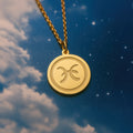Pisces Zodiac Necklace Gold Vermeil over Sterling Silver