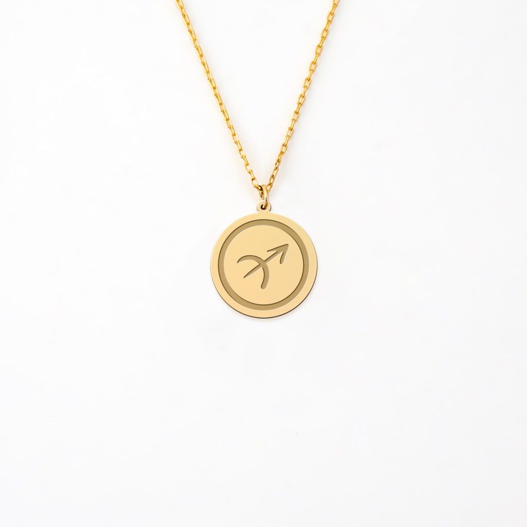 Sagittarius Zodiac Necklace in 18k Gold Vermeil