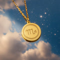 Scorpio Disc Necklace 18k Gold Vermeil over Sterling Silver
