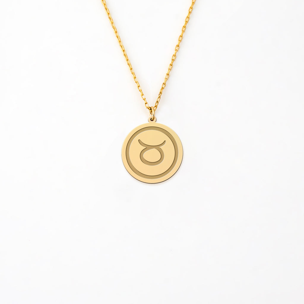 Taurus Zodiac Sterling Silver Necklace