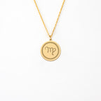Virgo Zodiac Sign Sterling Silver Necklace