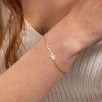 Personalized Verse Nameplate 14K Gold Plated Sterling Silver Bracelet