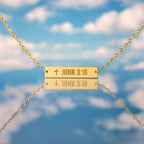 Engraved Bar Bracelet 14K Gold Plated Sterling Silver