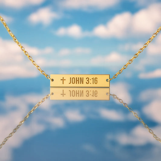 Engraved Bar Bracelet 14K Gold Plated Sterling Silver