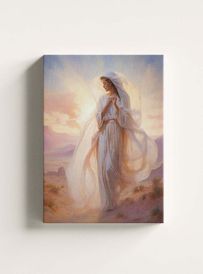 James 1:17 Angelic Sunset Christian Wall Art Canvas Print