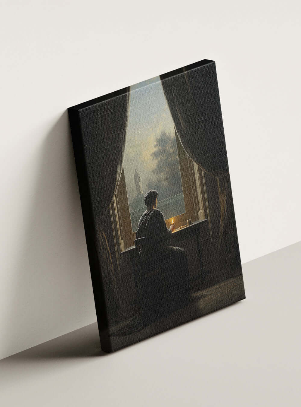 James 1:5 - Window Dawn Figure - Sacred Art Canvas Print