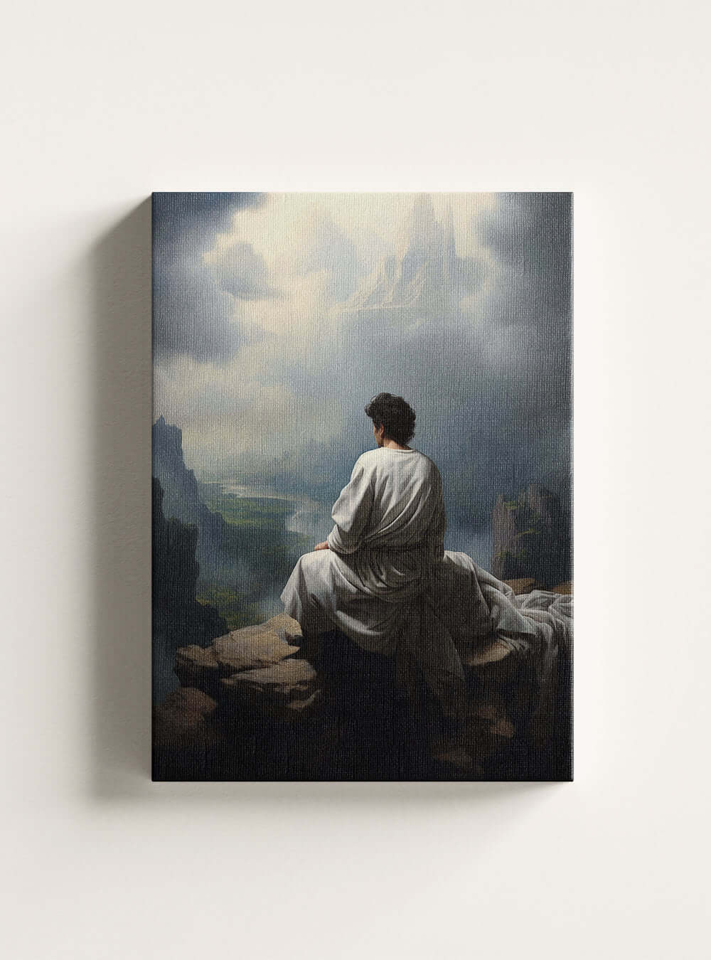 James 4:10 Serene Vista Christian Canvas Wall Art Print