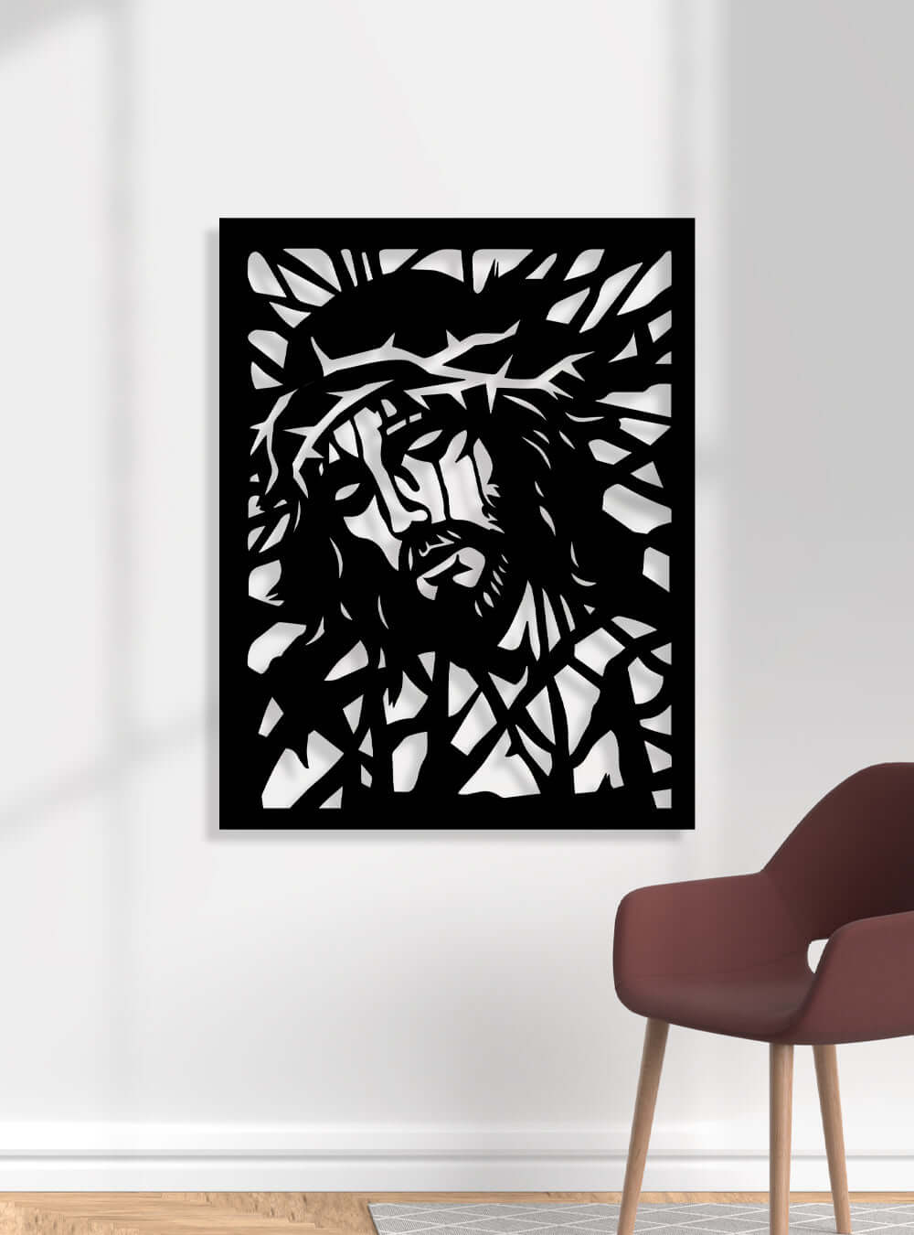 Jesus Abstract Metal Wall Art- Christian Wall Decor