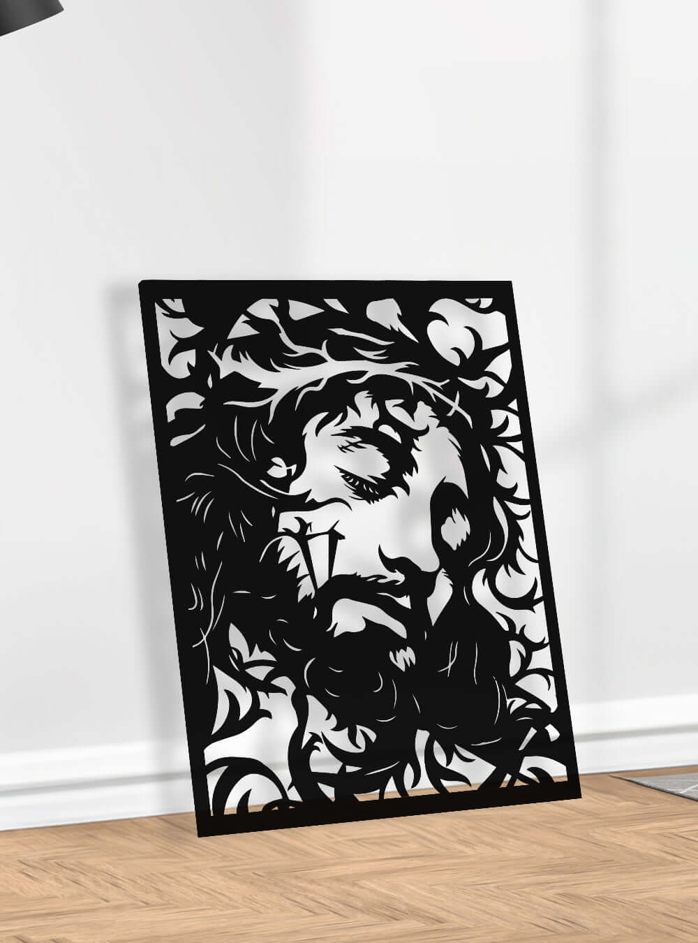 Jesus Minimalist Silhouette Christian Artwork Metal Wall Art