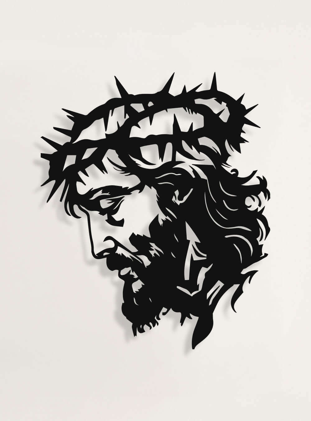 Jesus Minimalist Silhouette Metal Wall Art Decor