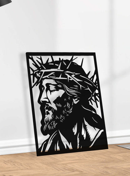 Jesus Silhouette Minimalist Christian Art Metal Scripture Wall Art