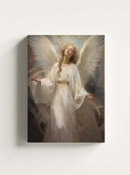 Job 19:25 Angelic Being Bible Art Canvas Print