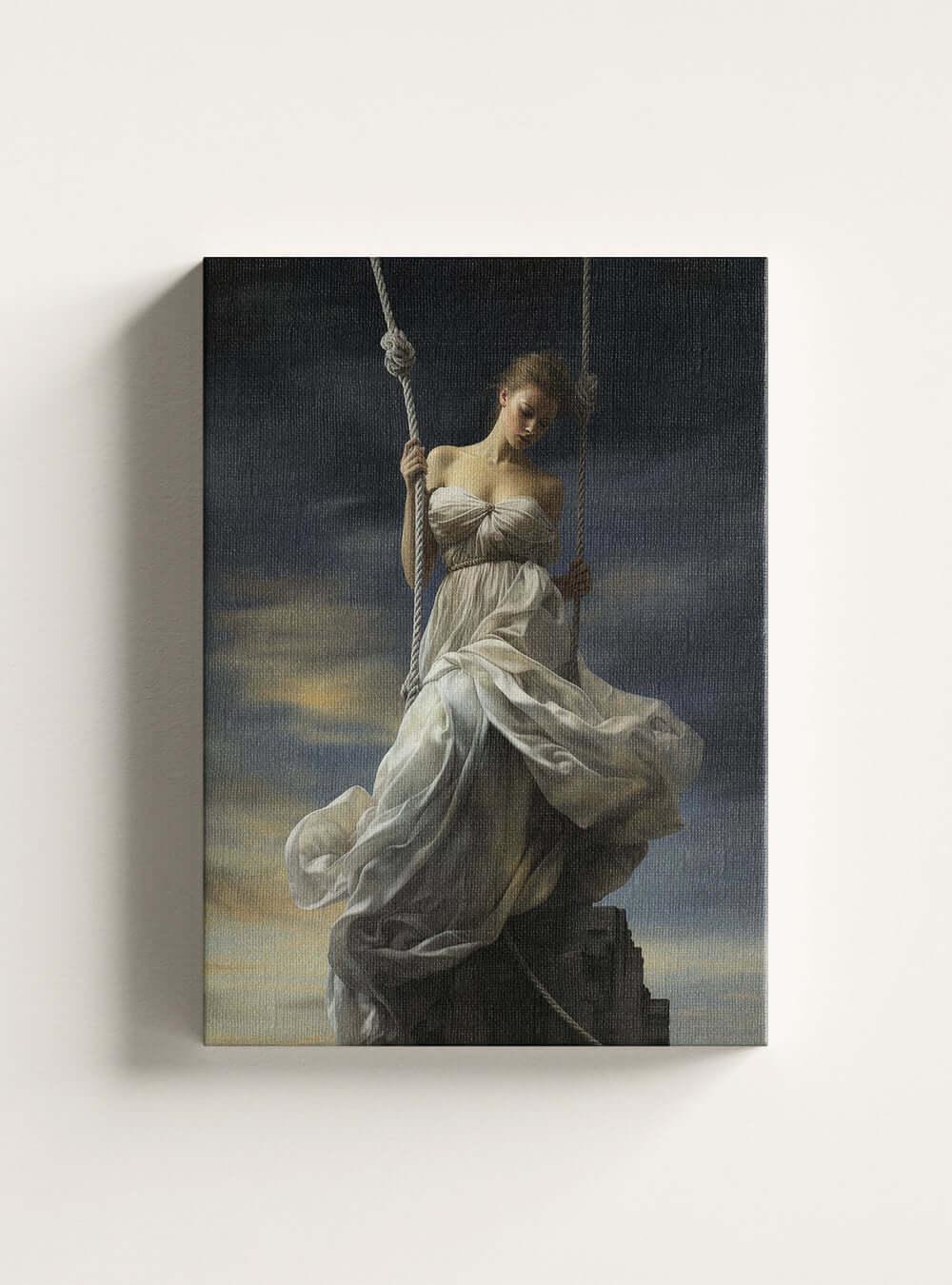 John 12:26 Swing Woman Bible-Inspired Canvas Print