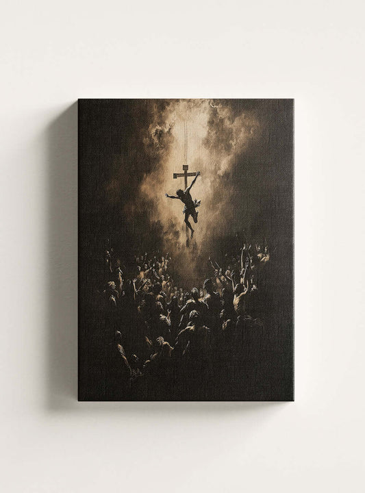 John 13:7 Dramatic Crucifixion Scene Canvas Print