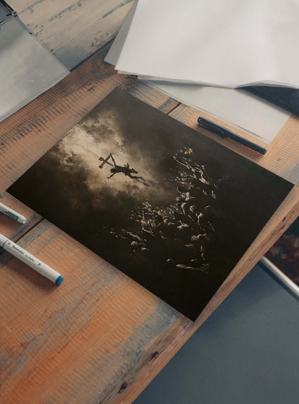 John 13:7 Sacred Art Dramatic Crucifixion Scene Christian Art Gifts Print