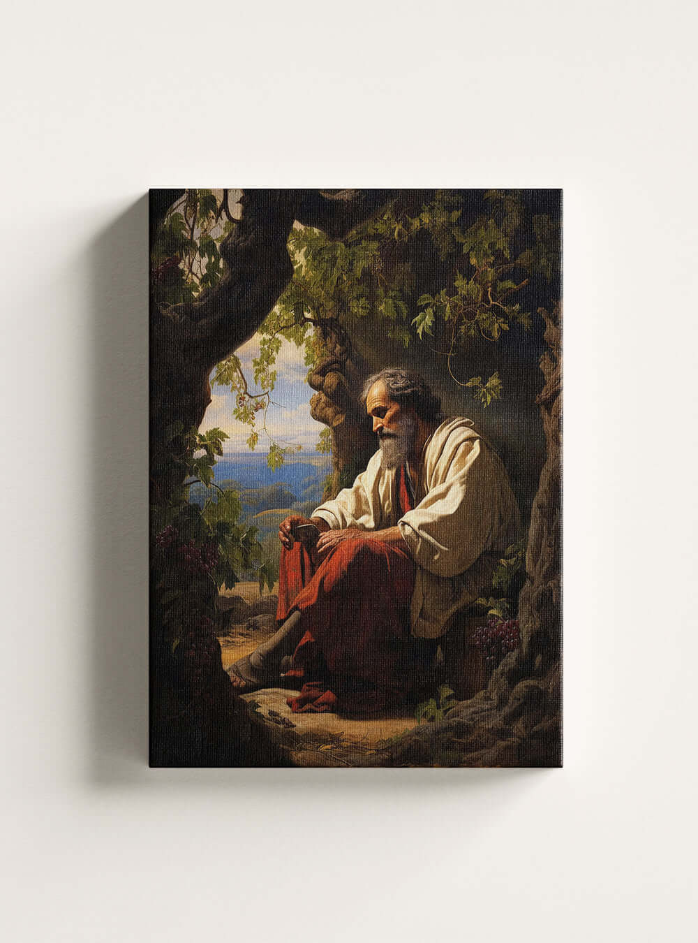 John 15:7 - Serene Philosopher - Christian Canvas Print