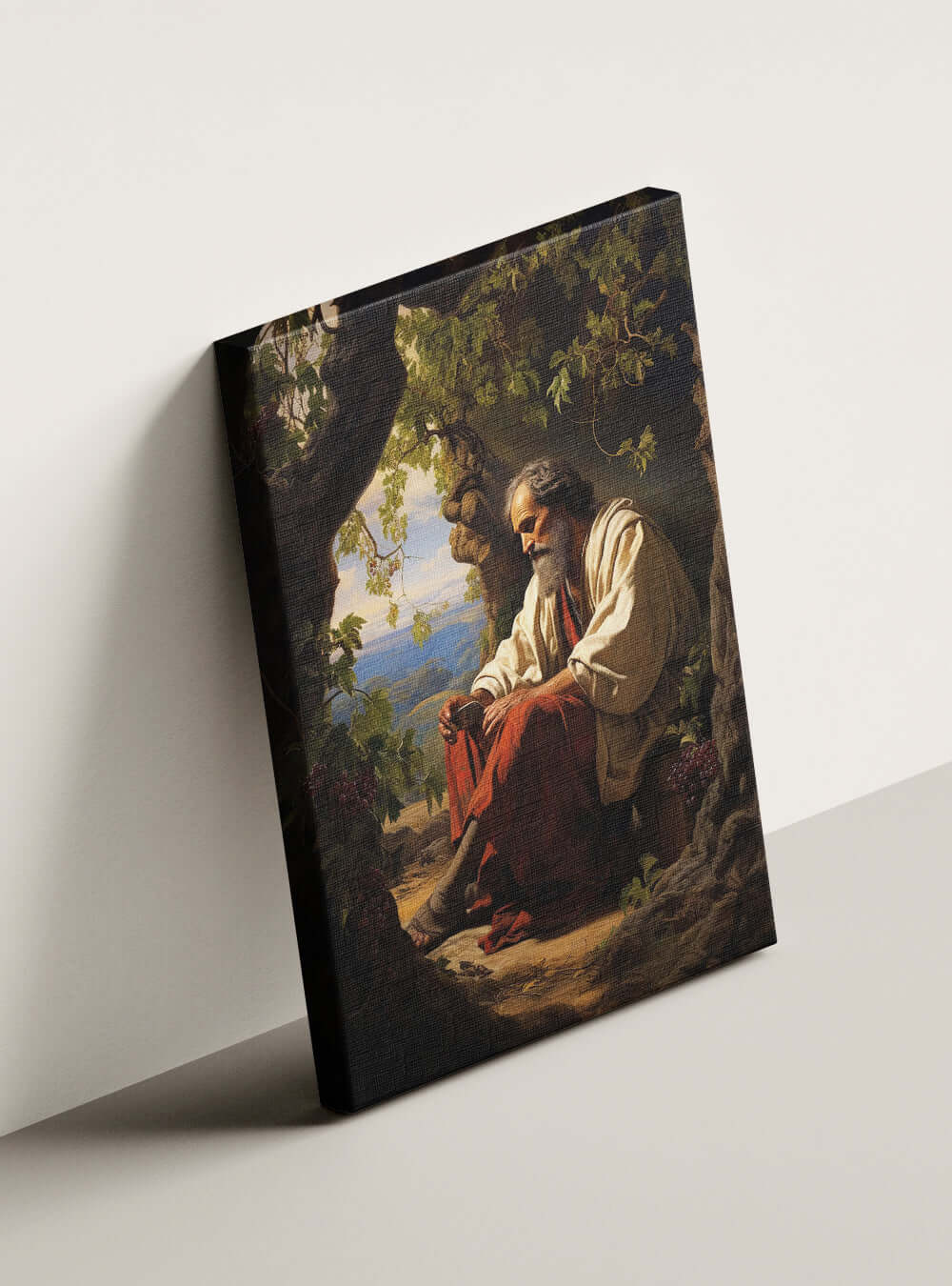 John 15:7 - Serene Philosopher - Christian Canvas Print