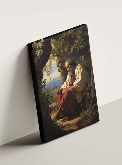 John 15:7 - Serene Philosopher - Christian Canvas Print