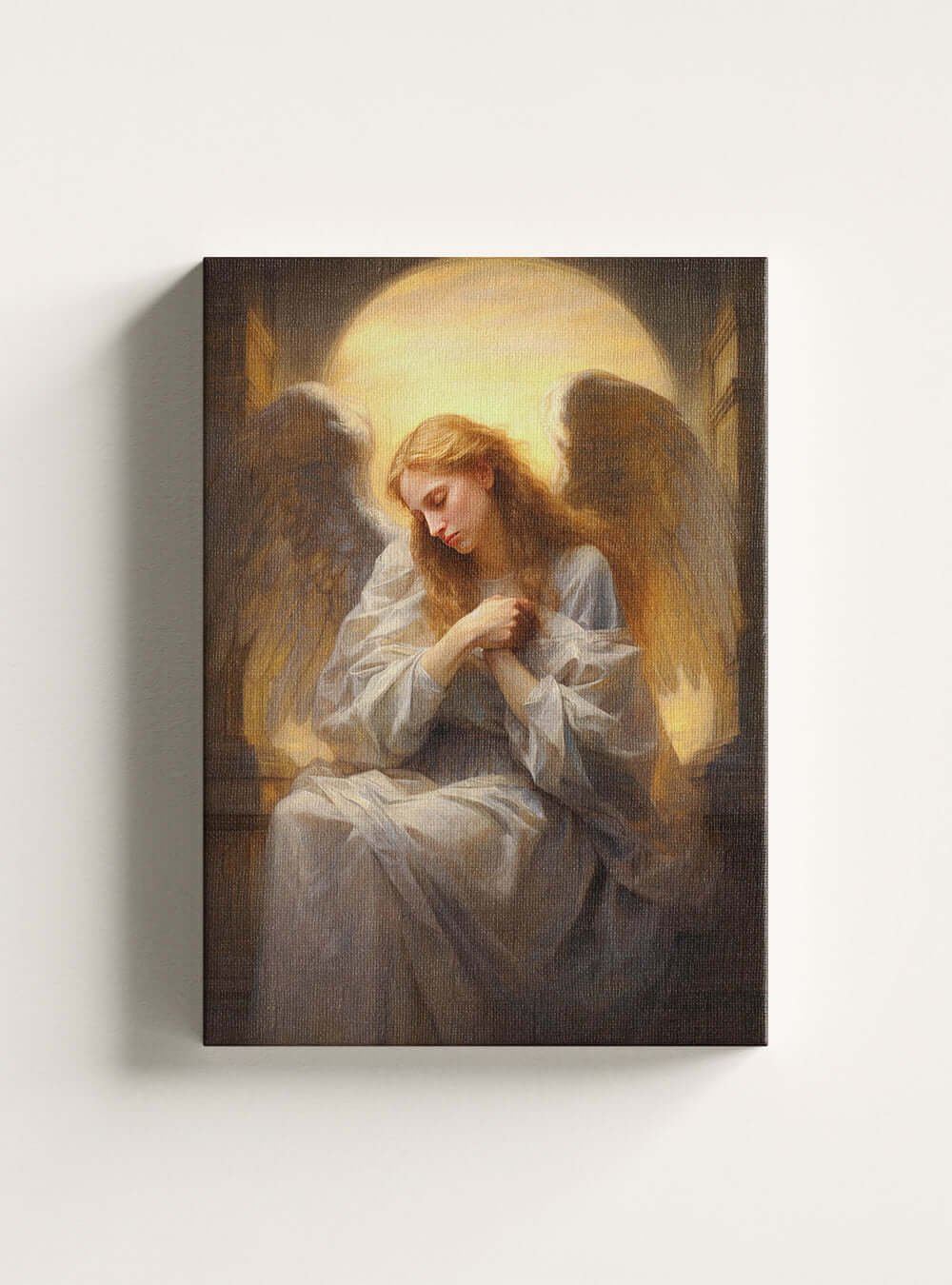 John 16:7 - Heavenly Angel Serenity - Christian Canvas Art Print