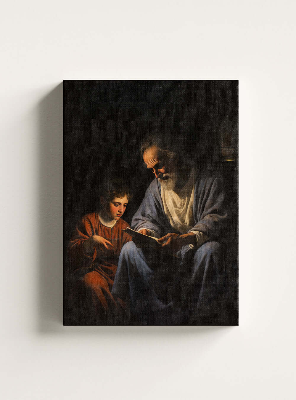 John 17:3 Elderly Man Christian Teaching Canvas Art Print