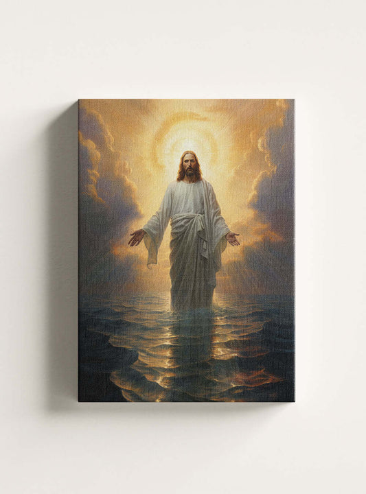 John 1:1 Radiant Figure Christian Painting Canvas Print