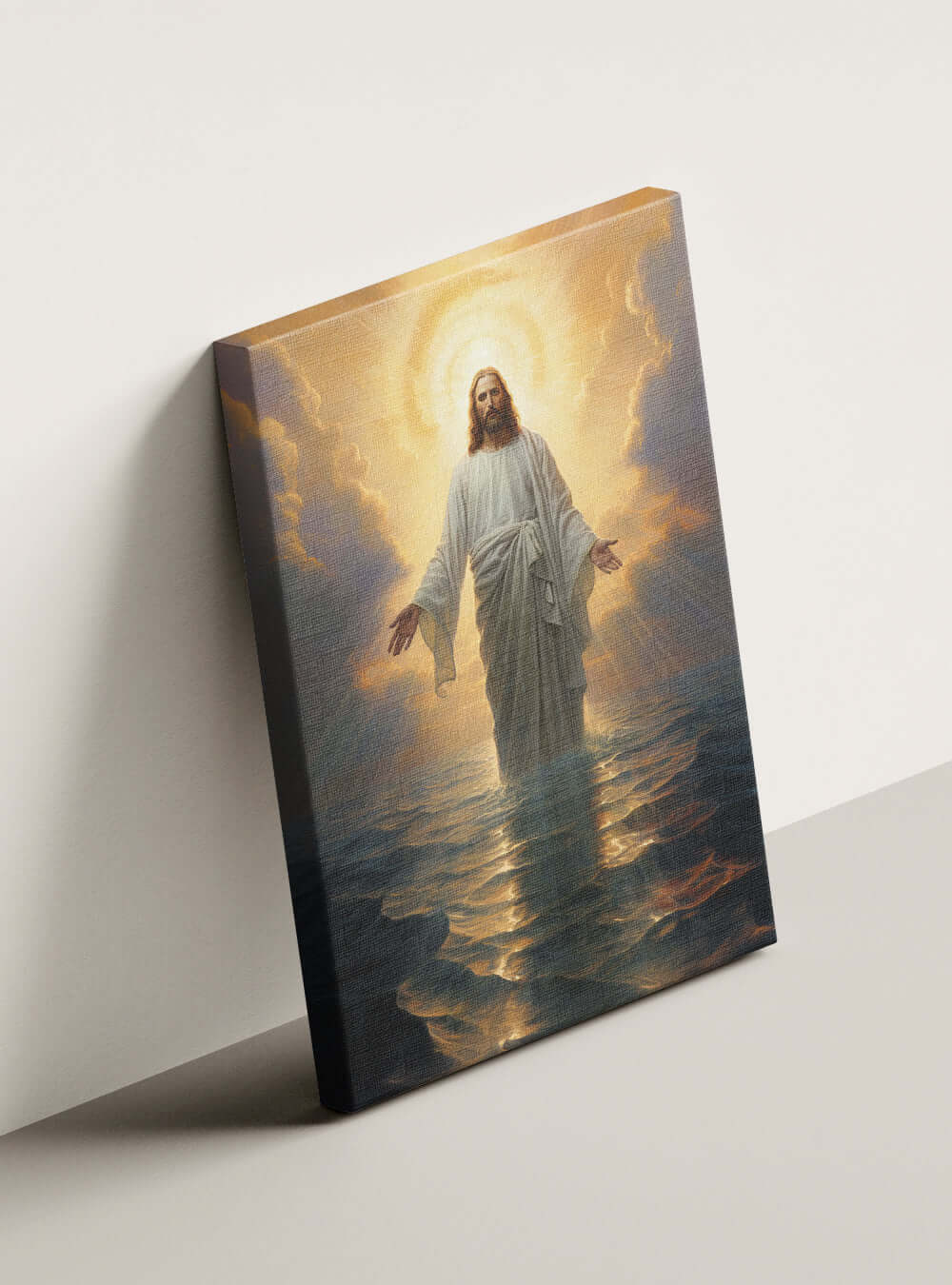 John 1:1 Radiant Figure Christian Painting Canvas Print