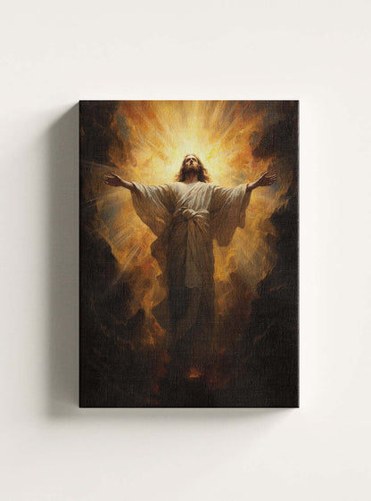 John 3:17 Radiant Figure Bible Canvas Print