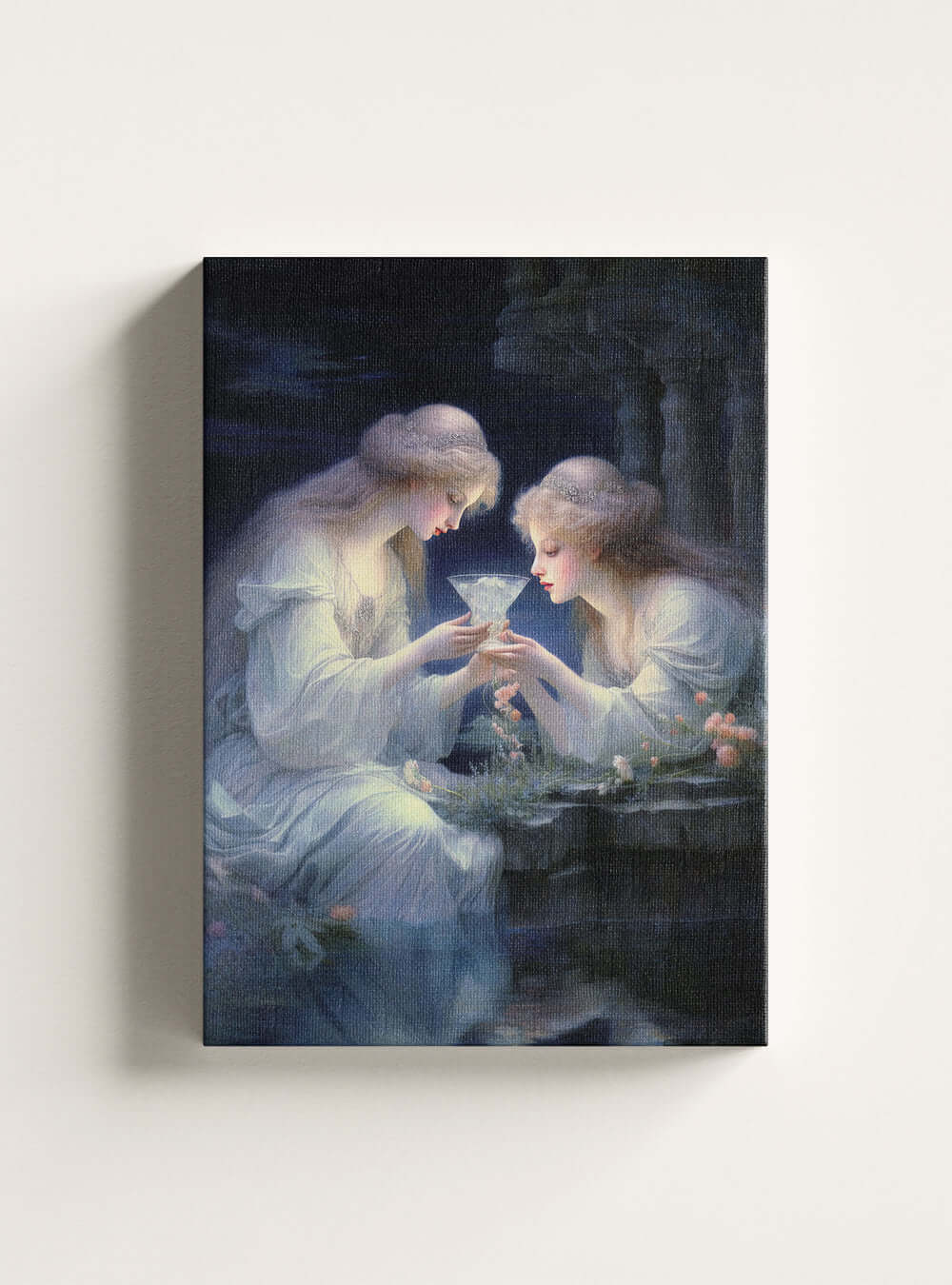 John 4:23 Angelic Maidens - Modern Christian Art Canvas Print