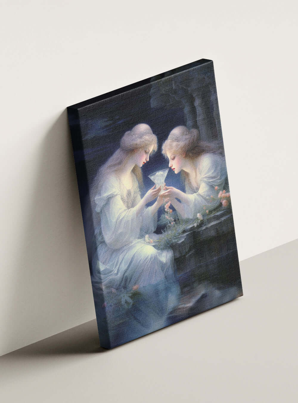 John 4:23 Angelic Maidens - Modern Christian Art Canvas Print