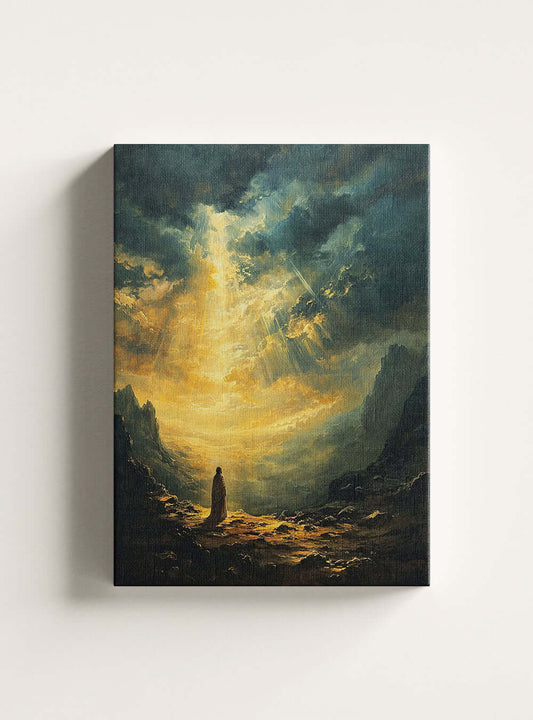 John 6:50 Divine Light Scenic Inspirational Canvas Christian Paintings Print