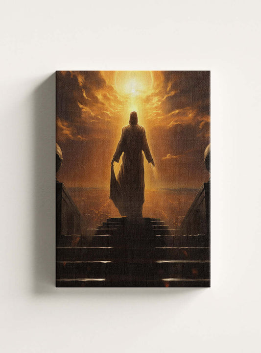 John 8:12 Divine Light Art - Christian Home Decor Canvas Print