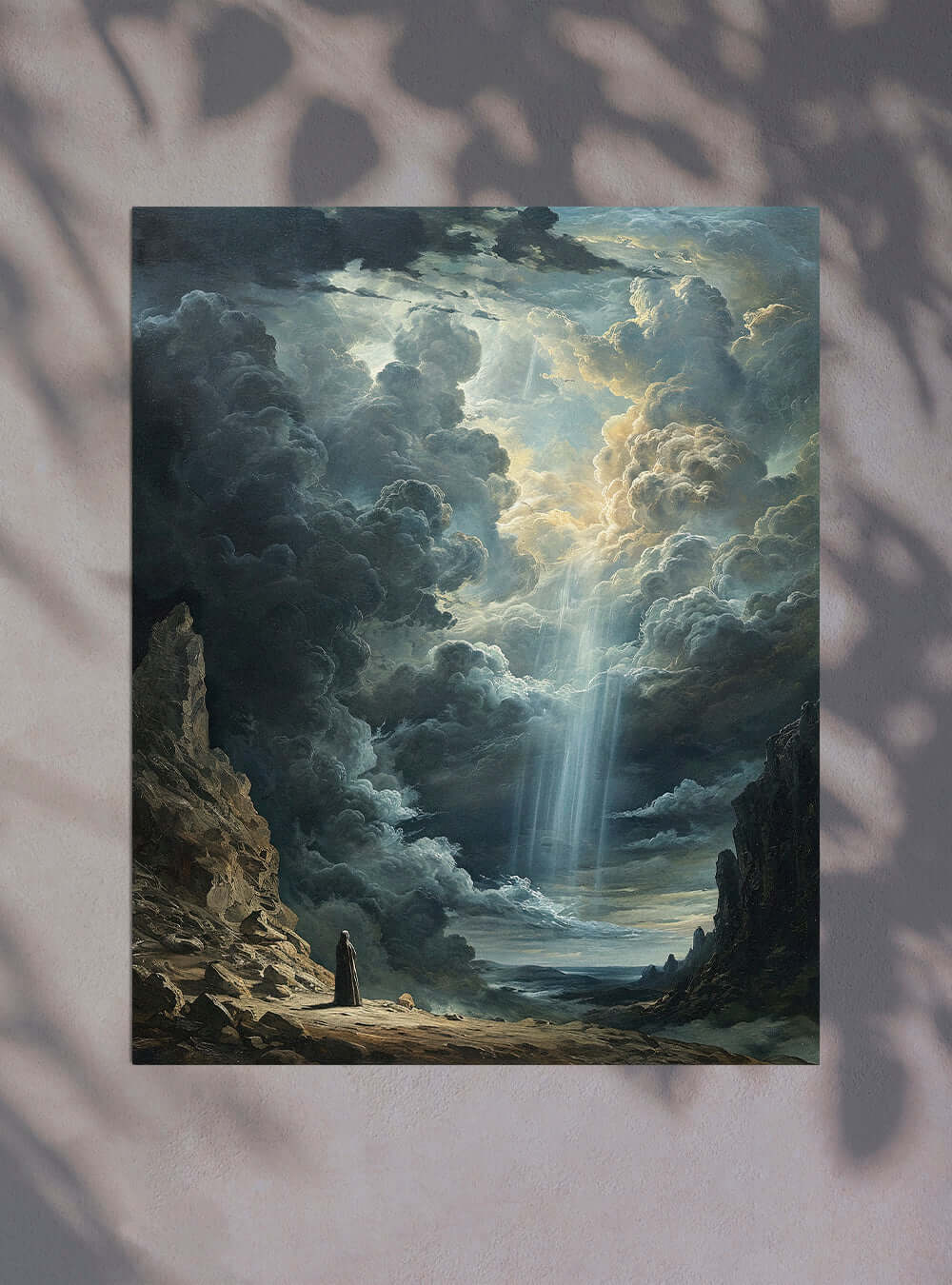 John 8:36 Divine Light Scenic Christian Wall Decor Poster by Holysteller