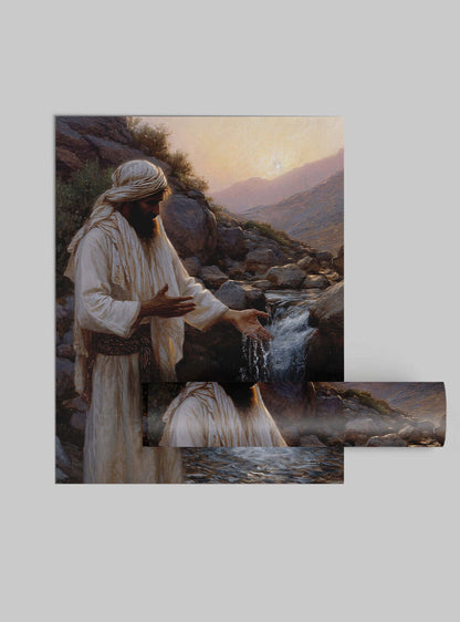 John 8:7 Bible Art: Inspirational Biblical Scene Christian Poster Print