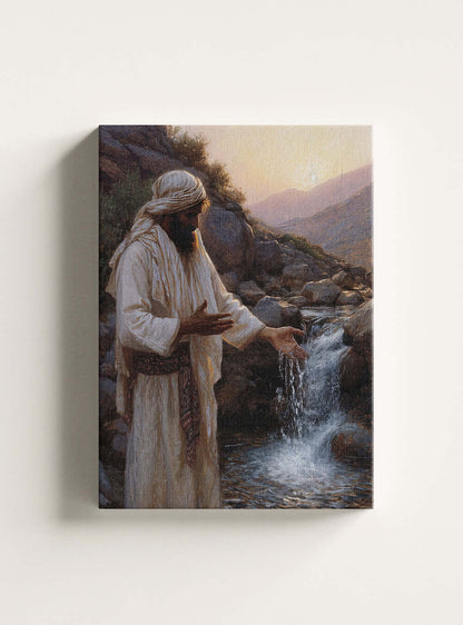 John 8:7 Bible Scene Canvas: Christian Sacred Art Print