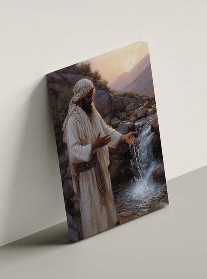 John 8:7 Bible Scene Canvas: Christian Sacred Art Print