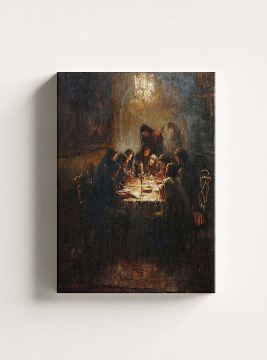 Joshua 24:15 Christian Canvas: 'Commitment, We Will Serve the Lord' Art Print