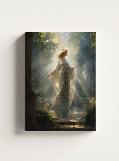 Jude 1:21 Serene Angelic Art | Christian Painting Canvas Print