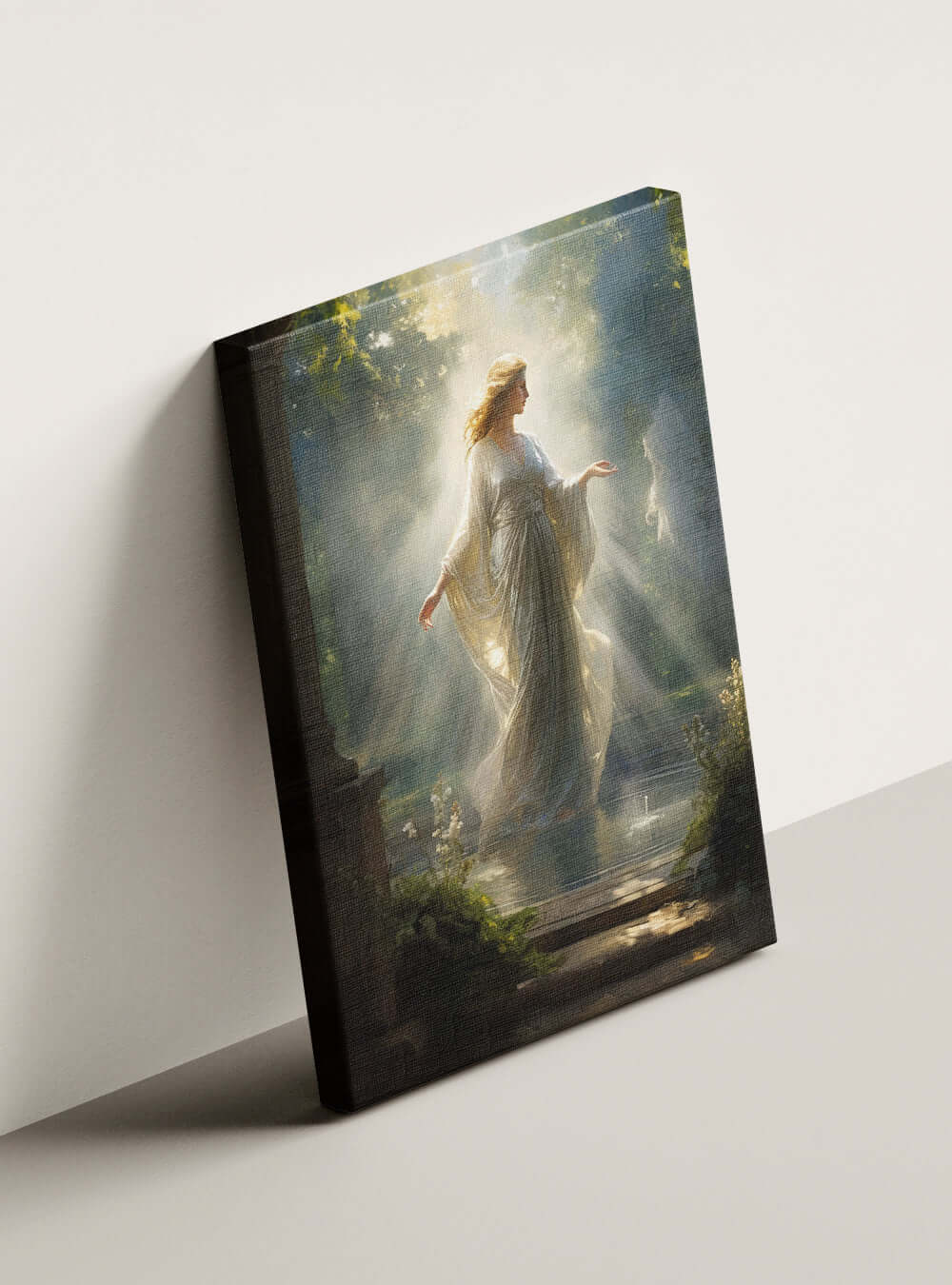 Jude 1:21 Serene Angelic Art | Christian Painting Canvas Print