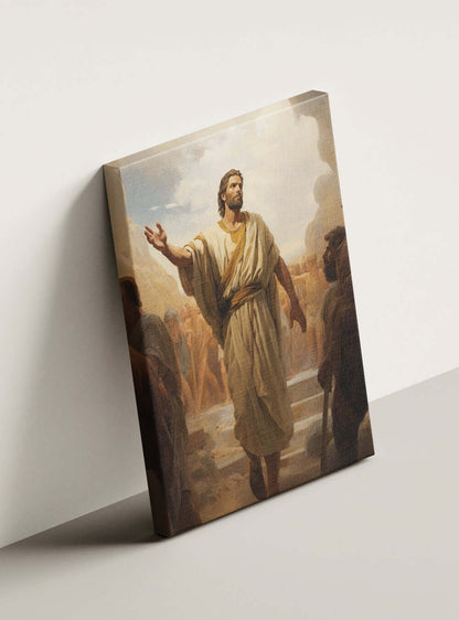 Mark 10:45 Spiritual Leader Art - Christian Canvas Print