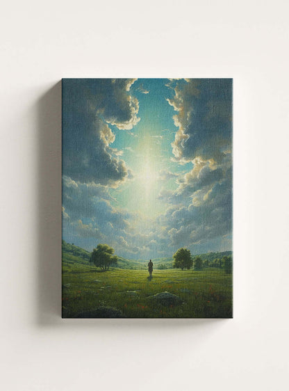 Matthew 11:29 Serene Nature Sacred Art Canvas Print