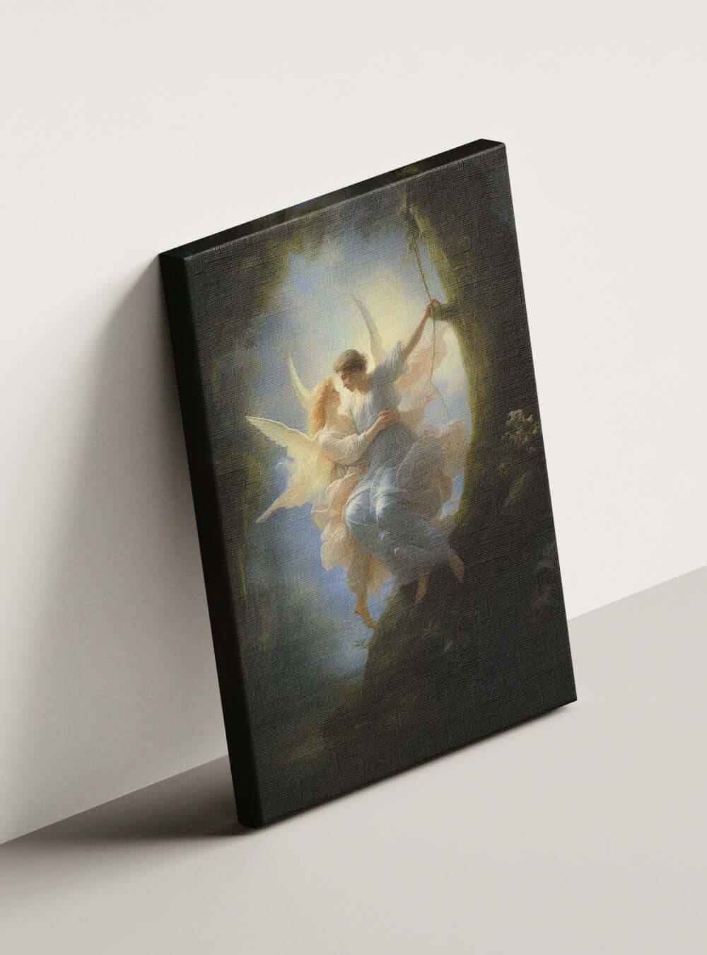 Matthew 11:30 | Angelic Embrace | Christian Canvas Art Print