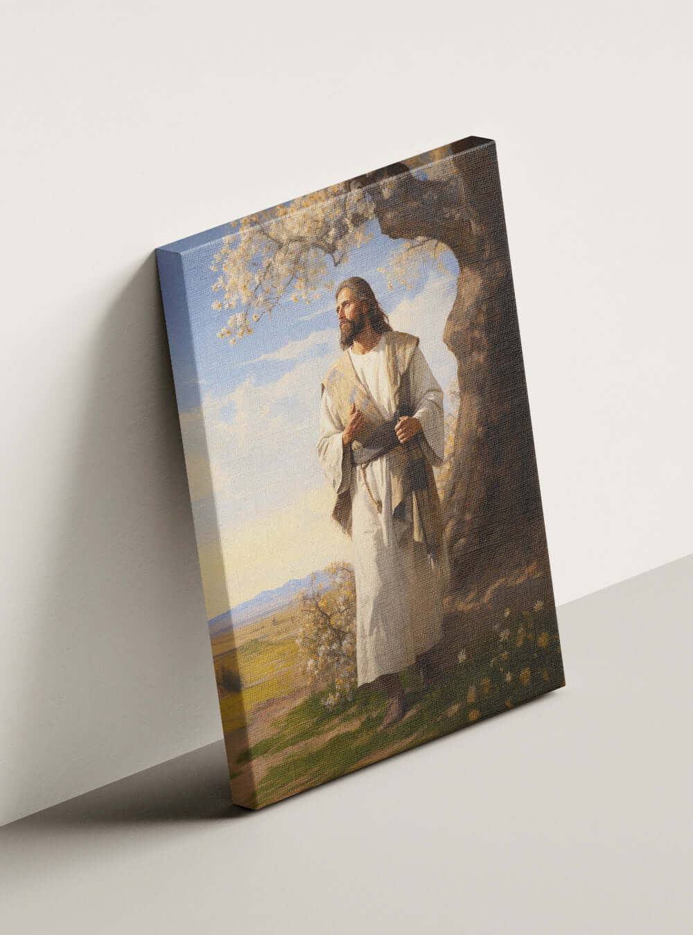 Matthew 13:44 Serene Scene Modern Christian Wall Art Canvas Print