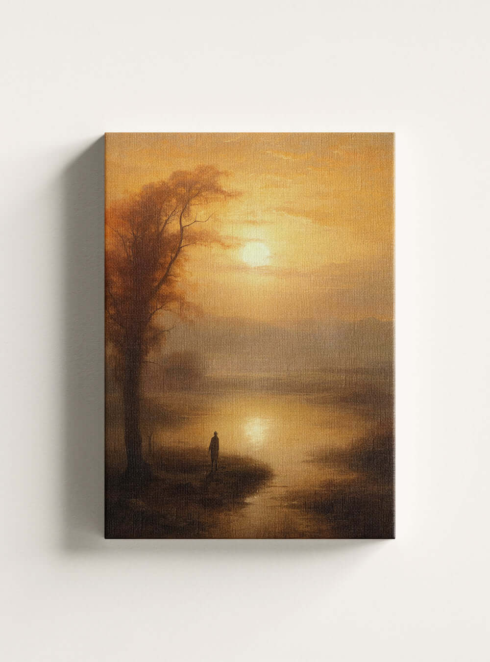 Matthew 28:20 Serene Sunset Bible Verse Wall Art Canvas Print