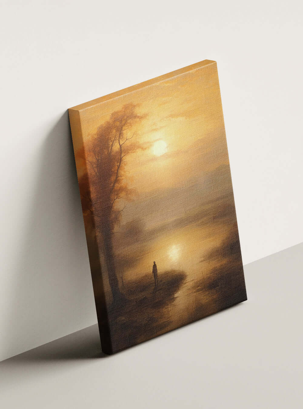 Matthew 28:20 Serene Sunset Bible Verse Wall Art Canvas Print